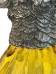 Victorian Style Silver Plated Standing Parrot / Cockatoo Claret Jug with Gold / Yellow Glass Body