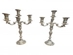 Pair of Victorian Silver Plated Candelabra by Richard Hodd & Son - Circa 1880