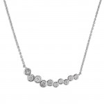 Sterling Silver Gradulated CZ Necklace