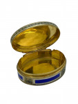 A 19th century French silver-gilt and enamel snuff box