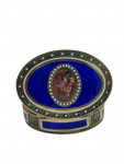 A 19th century French silver-gilt and enamel snuff box