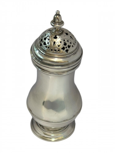 GEORGE II SILVER BUN PEPPER - 1728 - LONDON by ABEL BROKESBY