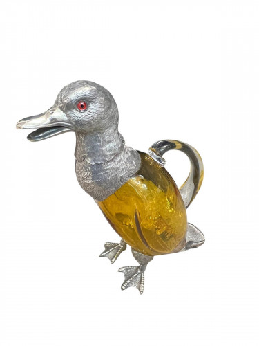 Silver Plated Duck Claret Jug - Circa 1990