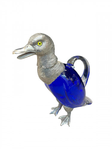 Silver Plated Duck Claret Jug - Circa 1990
