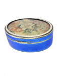 Silver & Enamel Box with Tapestry Lid - Circa 1910 - 1920