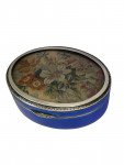 Silver & Enamel Box with Tapestry Lid - Circa 1910 - 1920