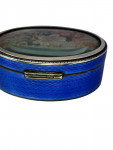 Silver & Enamel Box with Tapestry Lid - Circa 1910 - 1920