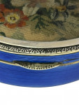 Silver & Enamel Box with Tapestry Lid - Circa 1910 - 1920