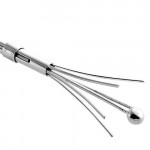 Solid Silver Retractable Silver Swizzle Stick / Cocktail Stirrer