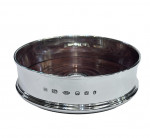Silver Hallmark 5" Plain Silver Wine Coaster / Bottle Coaster