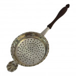 Solid Silver Tea Strainer with Wooden Handle - Londond- 1977by Da-Mar Silverware