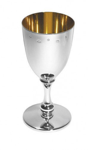 Hallmarked Sterling Silver Wine Goblet / Kiddush Cup