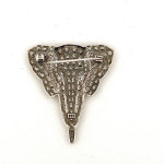 Sterling Silver Elephant Pin Brooch With Crystals