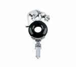 Sterling Silver Panther Brooch Art Deco Style With Onyx Emerald Eyes Marcasite Pearl And Crystal Drop