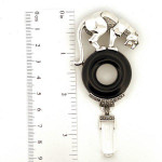 Sterling Silver Panther Brooch Art Deco Style With Onyx Emerald Eyes Marcasite Pearl And Crystal Drop