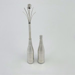 Sterling Silver Champagne Bottle Swizzle Stick With Retractable Stirrer