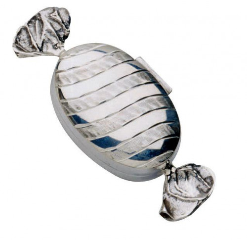 Solid Silver Sweet / Sweetie Shaped Pill Box