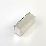 Solid Silver Rectangular Double Compartment Engraved Top Pill Box