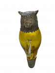 LARGE GOLD GLASS AND SILVER PLATED OWL CLARET JUG. Circa 1990