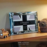 English Silver Hallmarked Baby / Christening Photo Frame 5"x 7" (Landscape) - Name - Date - Time - Weight