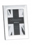 English Silver Hallmarked 7″x 5″  Mondern / Contemporary Photo Frame - Wood Back