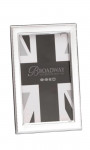 English Silver Hallmarked 6″x 4″  Bead Border Photo Frame - Wood Back