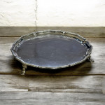 Solid Silver 9 1/2" Salver - London - 1903 by Hawkworth & Eyre