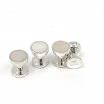 Set Of Four Dress Shirt Studs With Mother Of Pearl Inlay