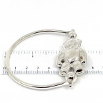 Sterling Silver Spinning Teddy Bear Baby Rattle / Teether