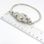 Sterling Silver Spinning Teddy Bear Baby Rattle / Teether