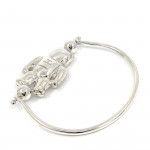 Sterling Silver Spinning Teddy Bear Baby Rattle / Teether