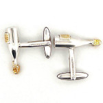 Sterling Silver Champagne Bottle Cufflinks With Gold Plated Detail