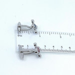 Sterling Silver Hot And Cold Taps T-Bat Cufflinks With Enamel