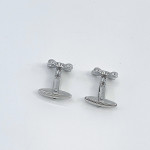 Sterling Silver Hot And Cold Taps T-Bat Cufflinks With Enamel