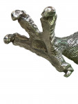 Victorian style silver plated claret jug in the form of a standing eagle (Green Glass)