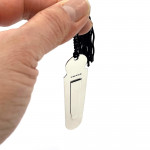 Sterling Silver Plain Tongue Bookmark With Tassel