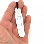 Sterling Silver Plain Tongue Bookmark With Tassel
