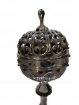 Solid Silver Jewelled Censer - Gothic Ecclesiastical Incense Burner - Hallmarked Sterling Silver for 1987