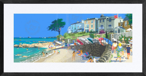 Seaview Quay Rocks landscape - framed X large