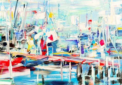 The Marina, Cowes Week with flags