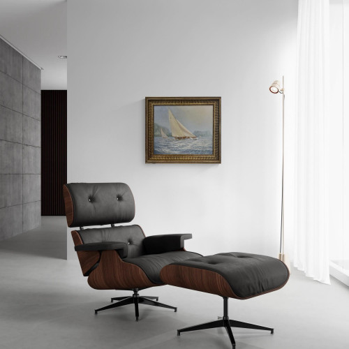 West Solent One Design Natica emerges from the mist off the Needles, circa 1928.