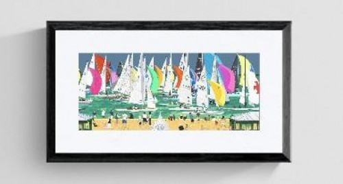 Flying Finish Cowes - framed small