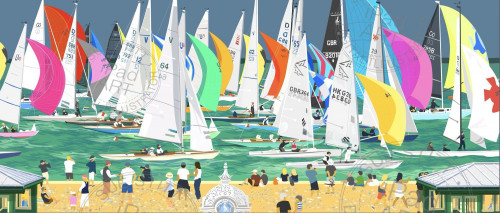Flying Finish Cowes - framed X Large