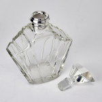 Art Deco sterling silver & crystal decanter
