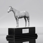 Sterling silver model of Lomond thoroughbred racehorse