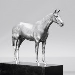 Sterling silver model of Lomond thoroughbred racehorse