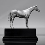 Sterling silver model of Lomond thoroughbred racehorse