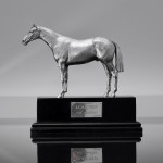 Sterling silver model of Lomond thoroughbred racehorse