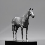 Sterling silver model of Lomond thoroughbred racehorse