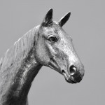 Sterling silver model of Lomond thoroughbred racehorse